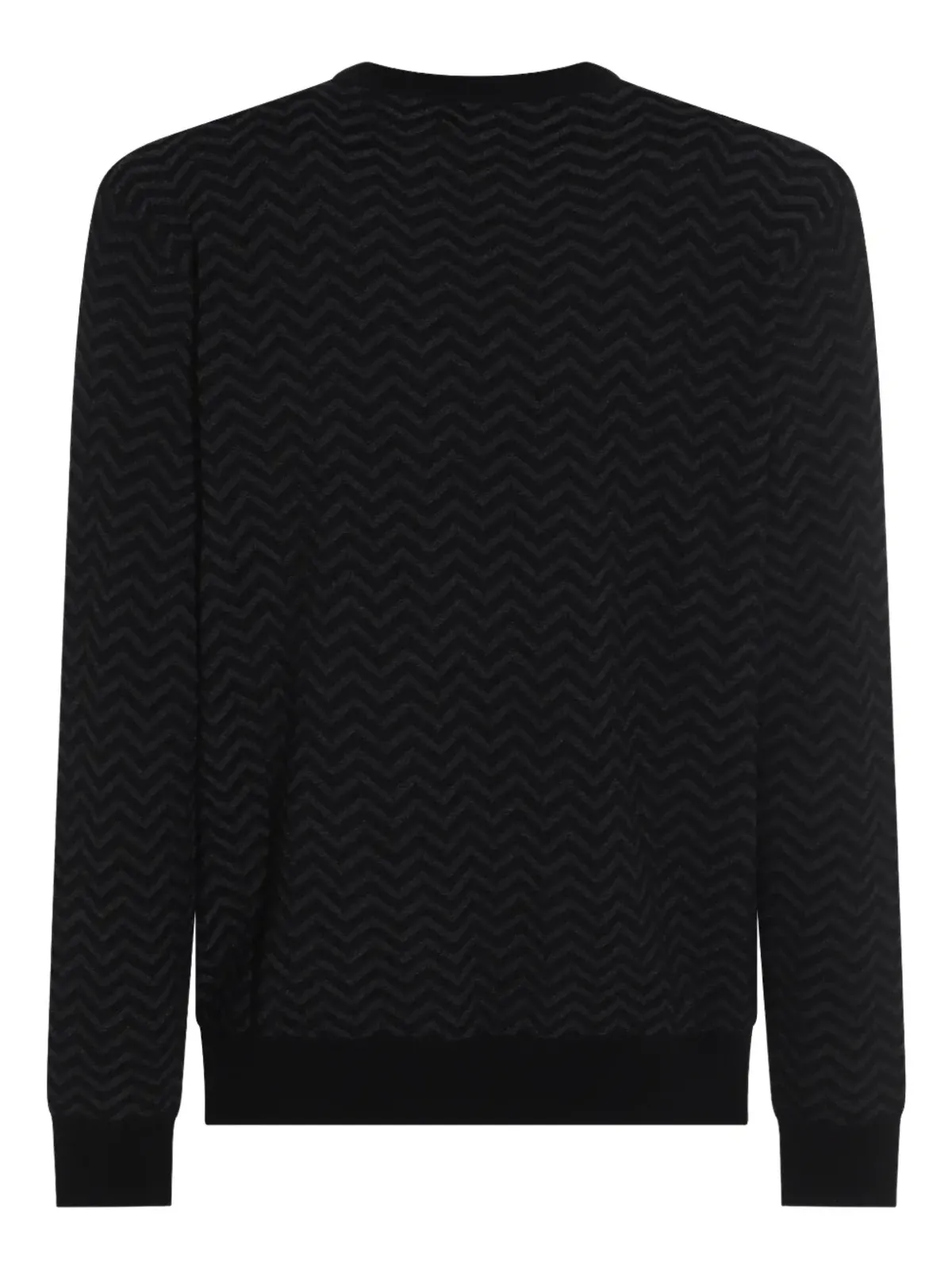 Giorgio Armani chevron-pattern sweater - Black - 画像2