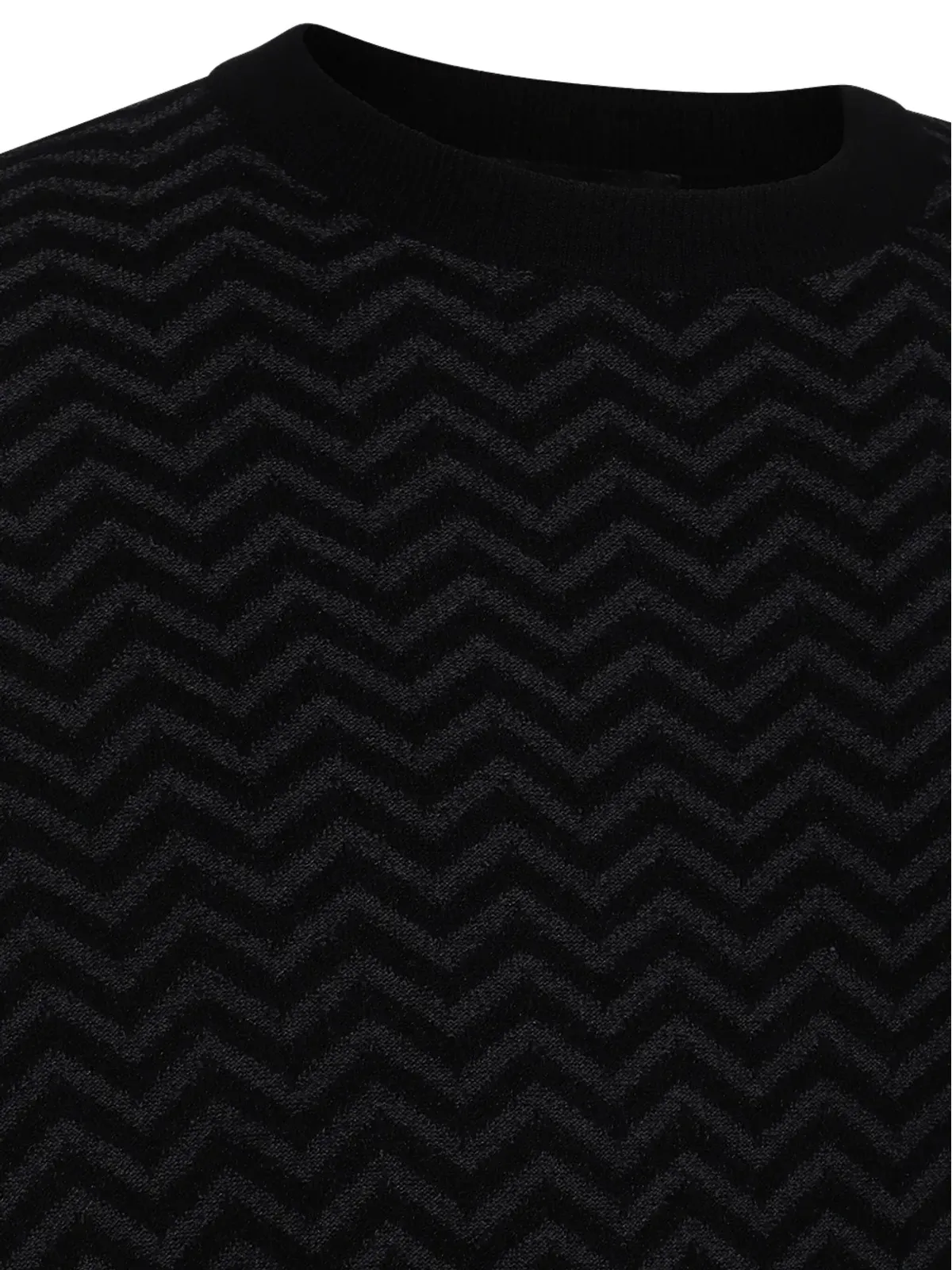 Giorgio Armani chevron-pattern sweater - Black - 画像3
