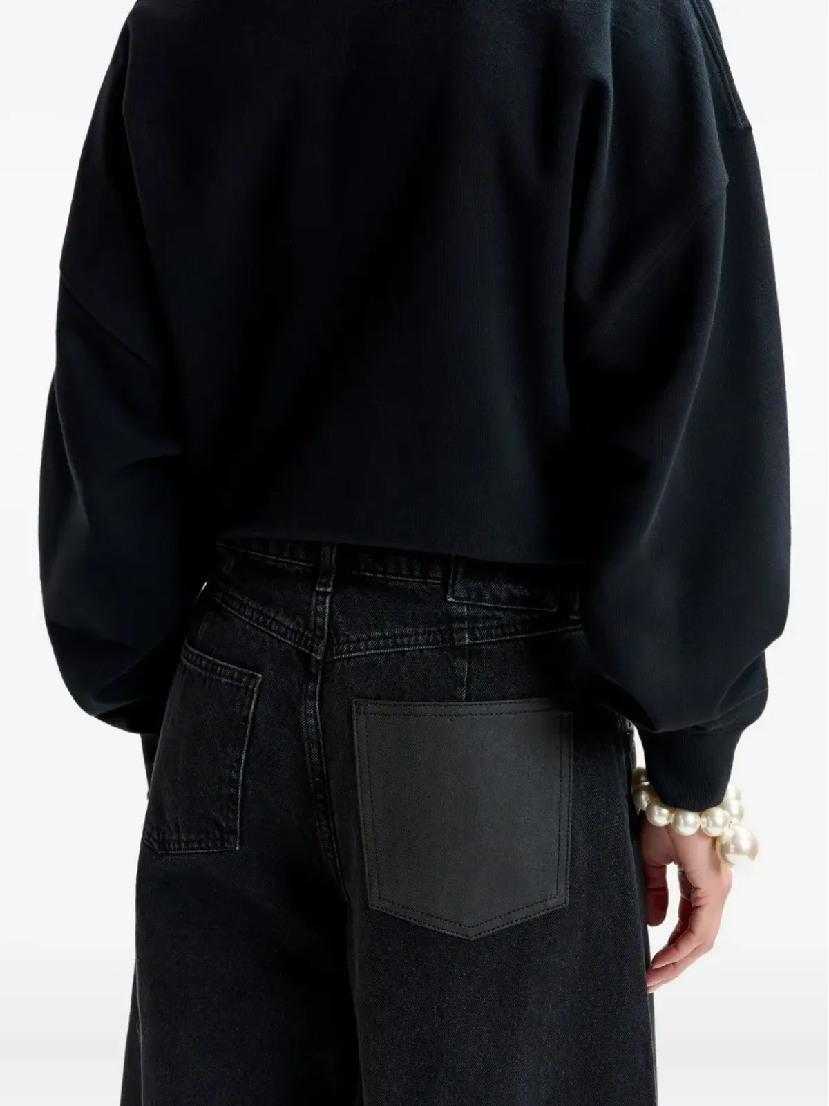 Essentiel Antwerp ツイストシーム コットン バレルレッグ ジーンズ - 画像4
