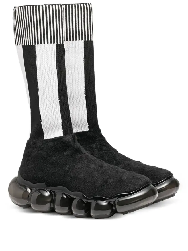 GROUNDS GROUNDS x Bernhard Wilhelm Jewelry stripe sock ブラック/ホワイト スニーカーの商品画像