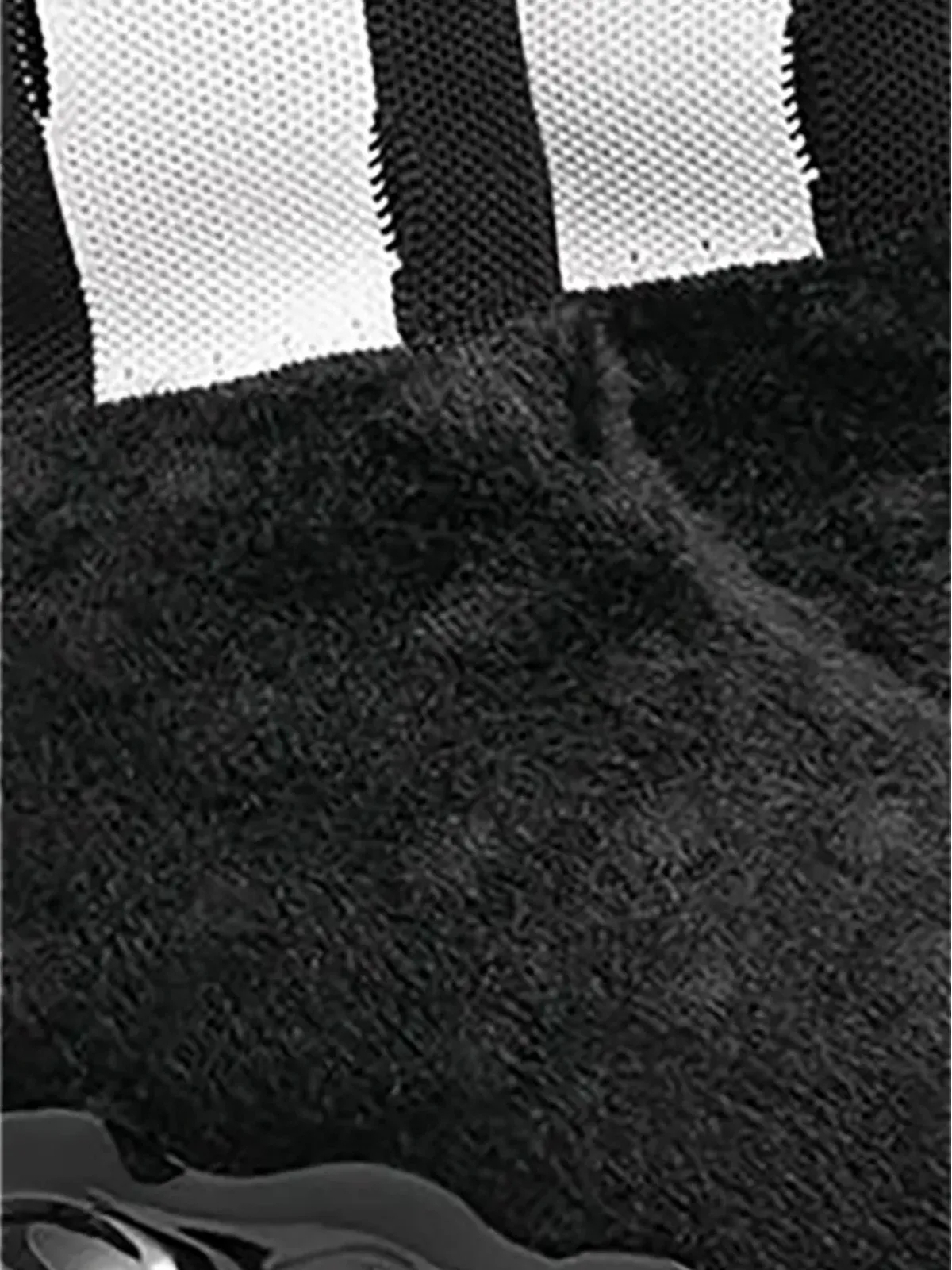 GROUNDS x Bernhard Wilhelm Jewelry stripe sock ブラック/ホワイト スニーカー - 画像2
