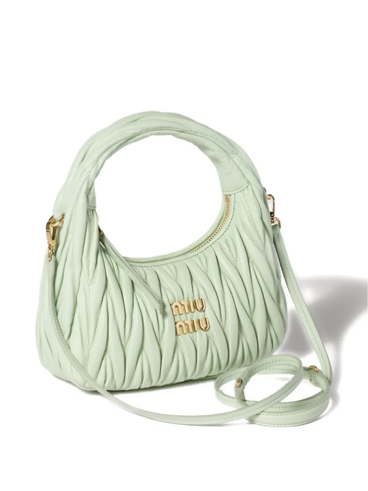 Miu Miu ワンダー レザー ショルダーバッグ - 画像2