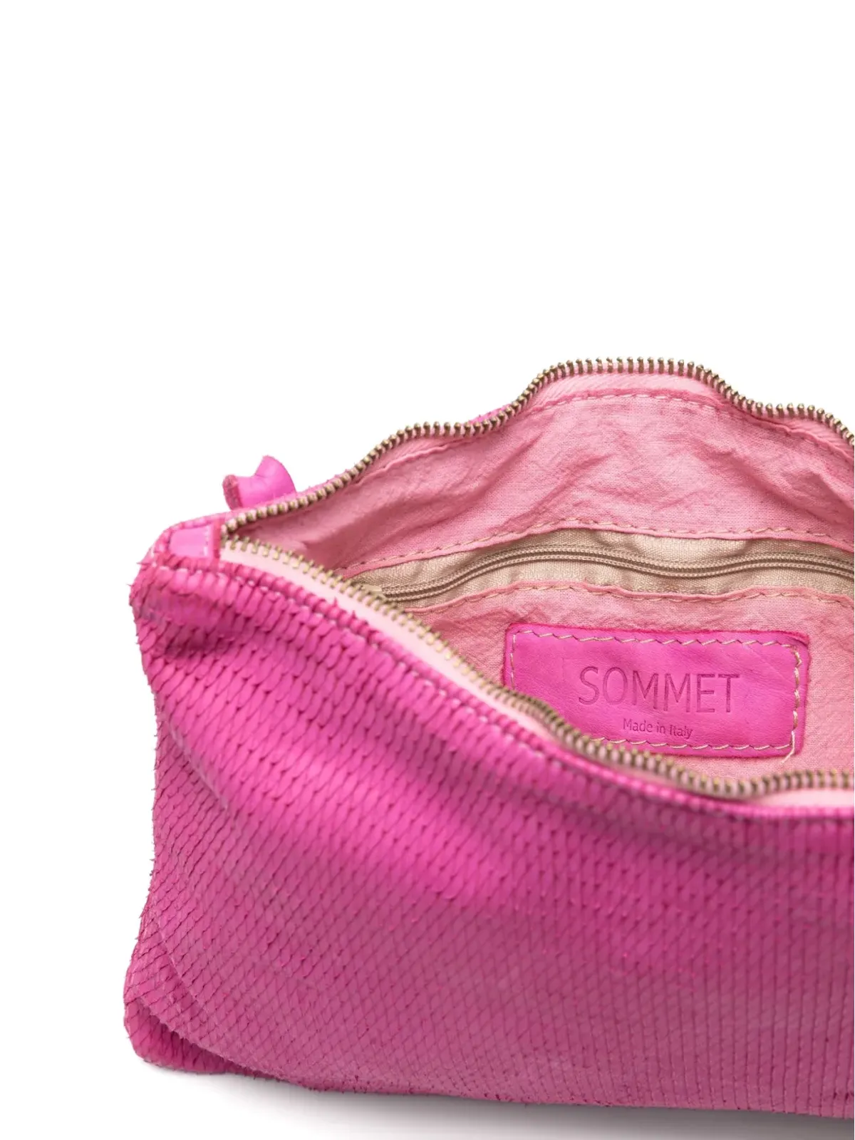 SOMMET テクスチャード ZIPファスナー付き クラッチバッグ - 画像5