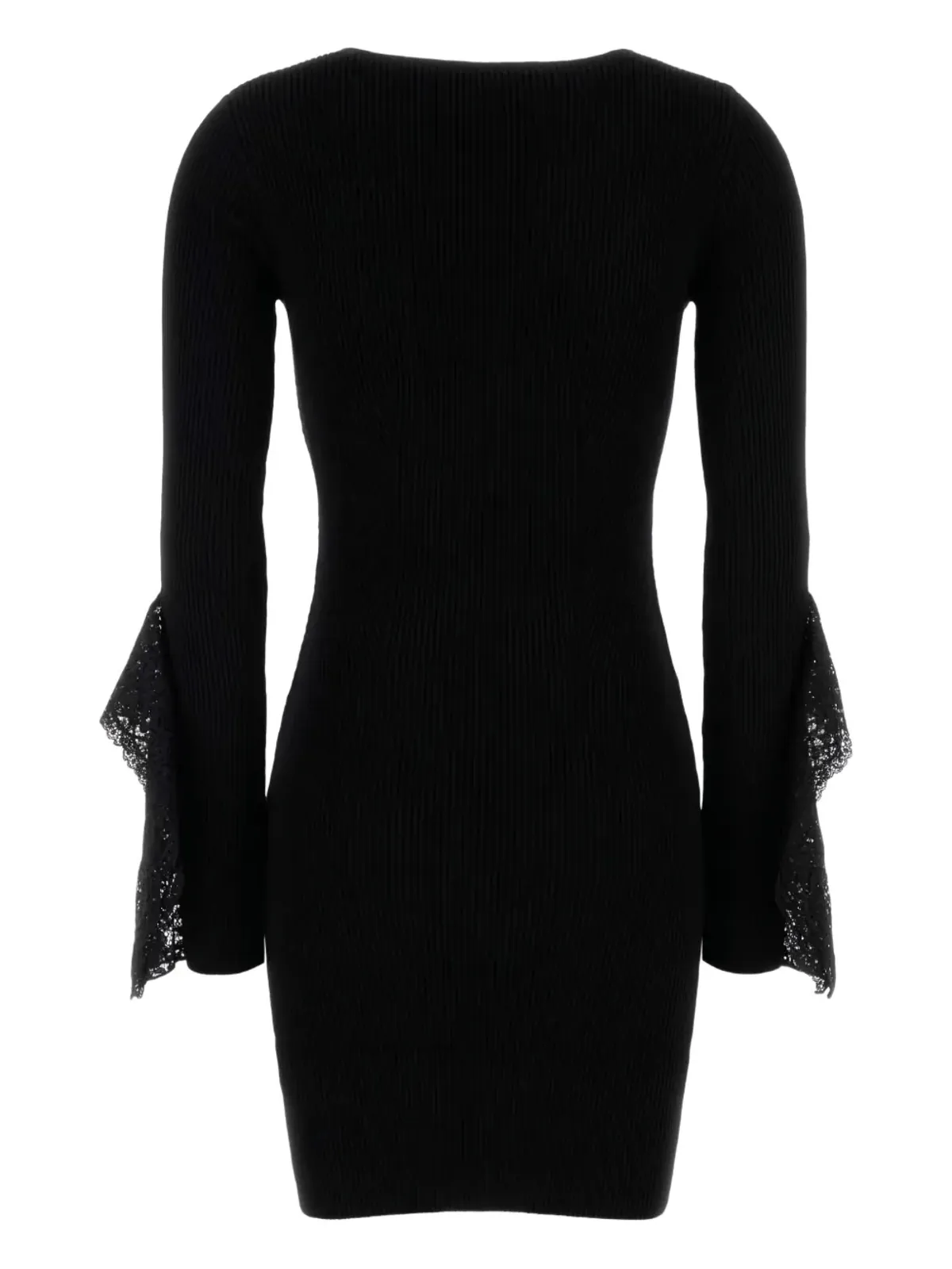 Blumarine レースディテール リブニット ミニドレス - 画像2