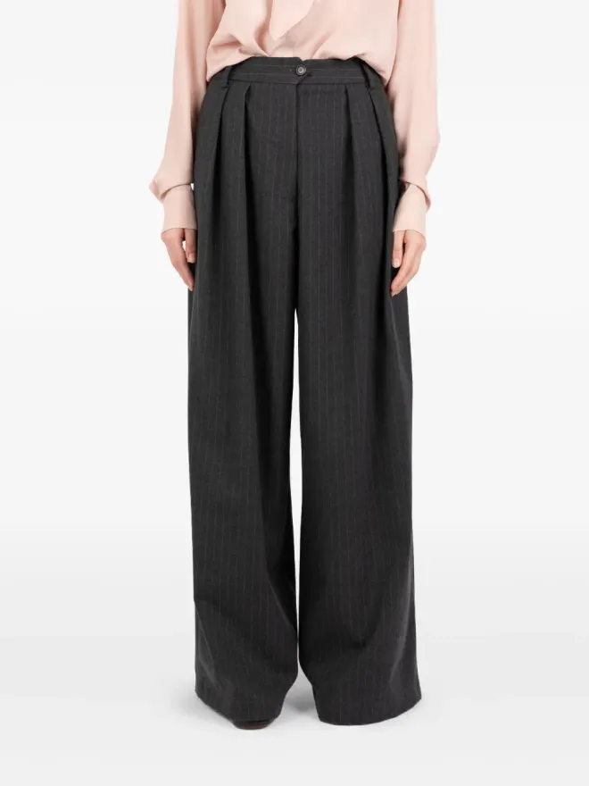 Société Anonyme Société Anonyme ピンストライププリーツパンツ - グレーの商品画像