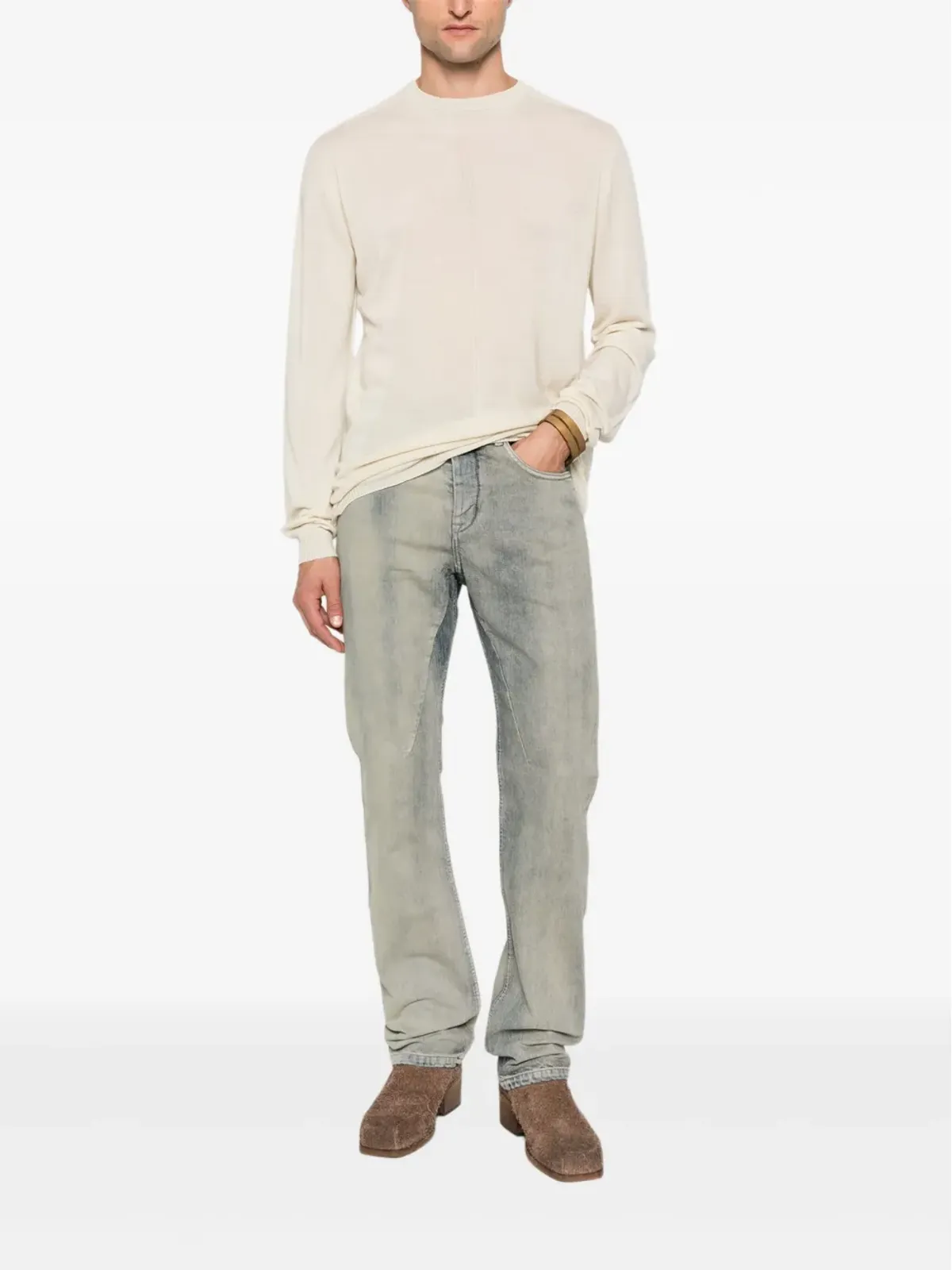 Rick Owens DRKSHDW ステッチングディテール ジーンズ - 画像2