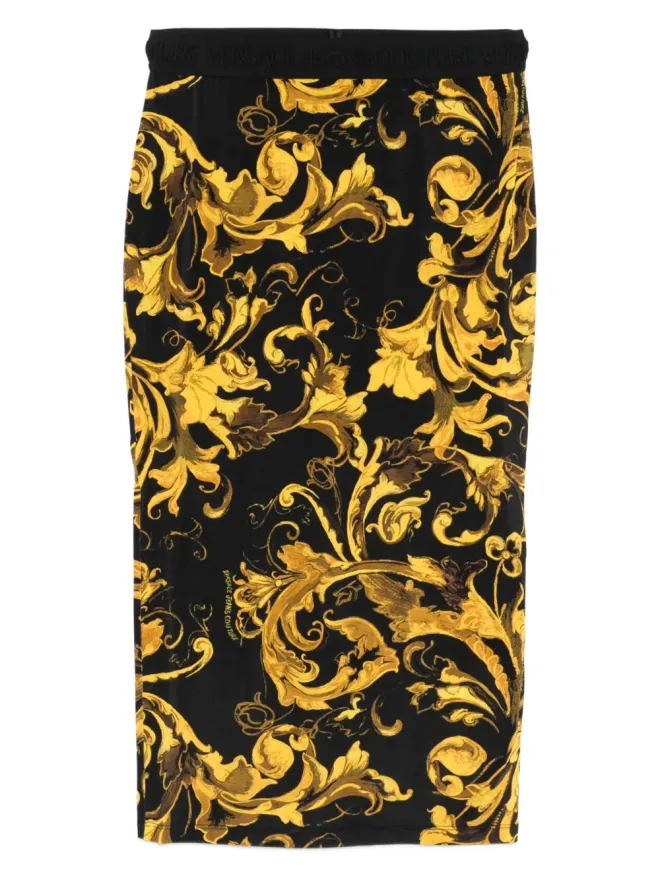 Versace Jeans Couture Versace Jeans Couture バロックプリント ミディスカートの商品画像