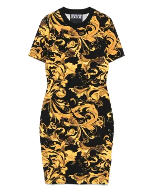 Versace Jeans Couture バロック風プリント ショートスリーブ ミニドレス - サムネイル1
