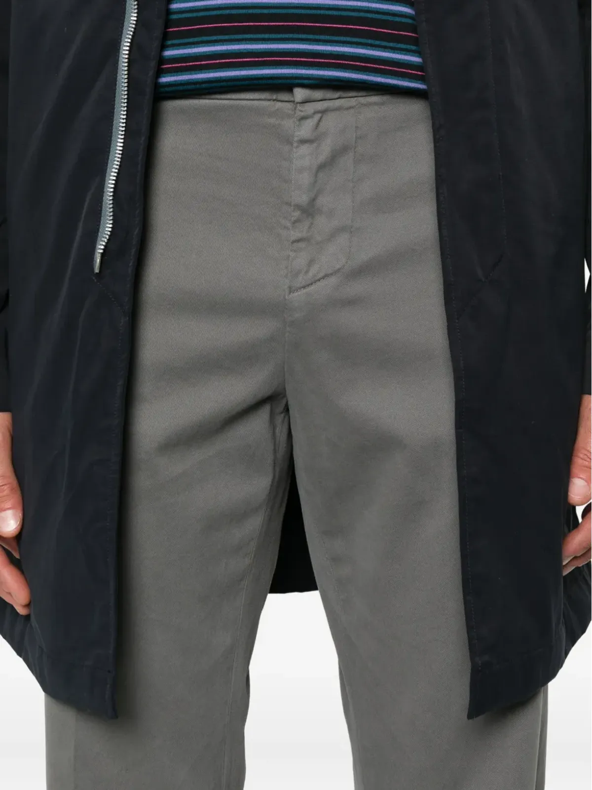 DONDUP スラッシュポケット付きコットンチノパンツ - グレー - 画像5