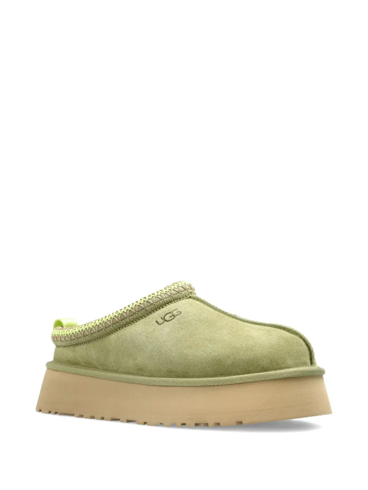 UGG Tazz II プラットフォームスウェードスリッパ グリーン - 画像2