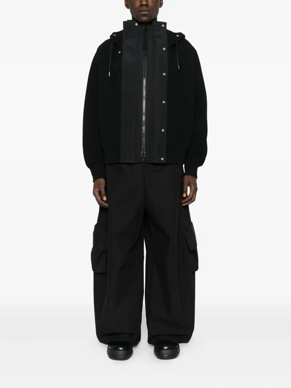 sacai ジップフロントフードジャケット - 画像2