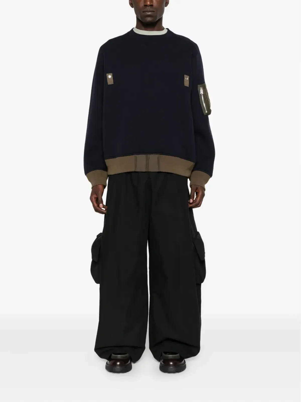 sacai パネルドジップファスニングセーター - 画像2