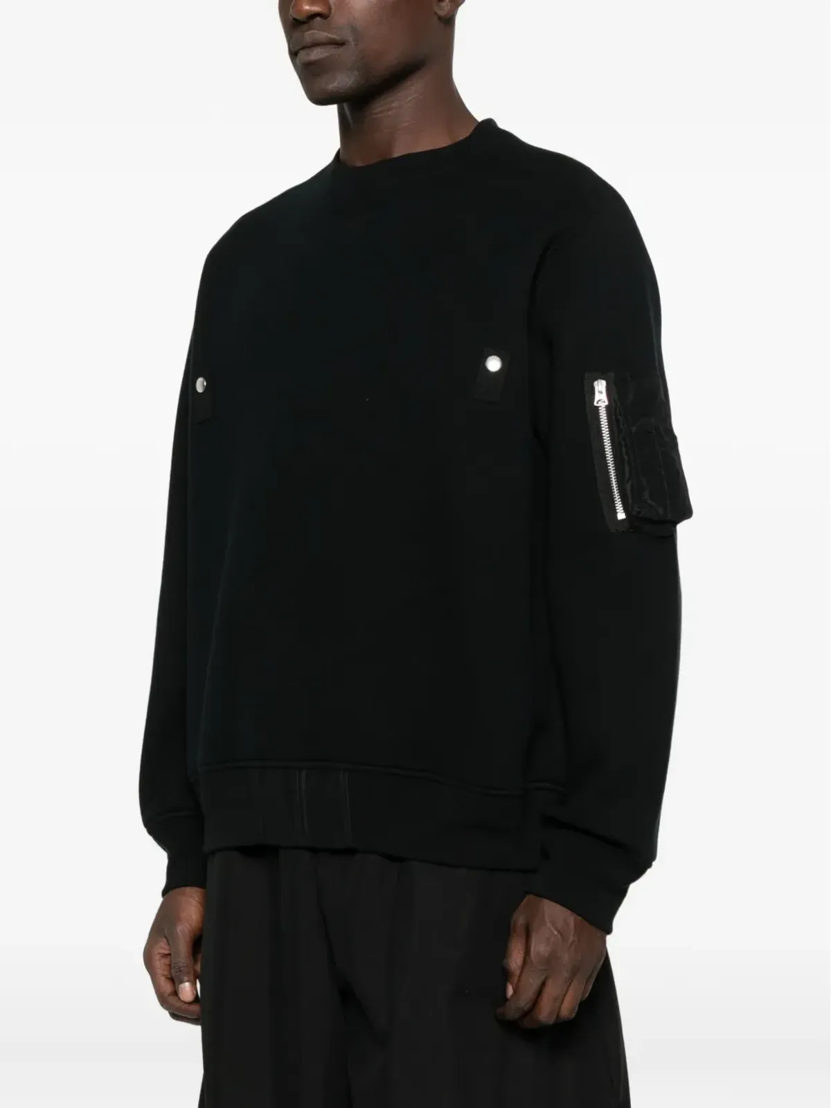 sacai ボタン留めジップポケット付きセーター - 画像3