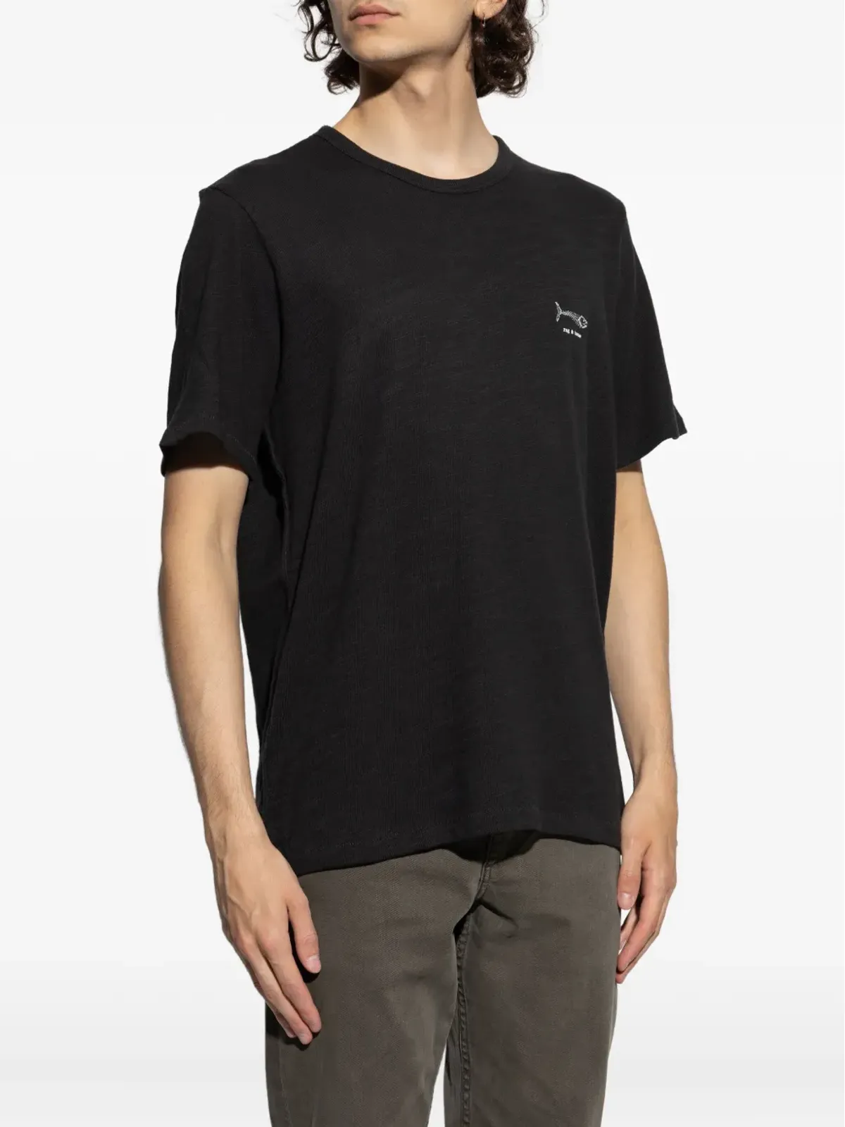 rag & bone 魚の刺繍入りコットンTシャツ - 画像3