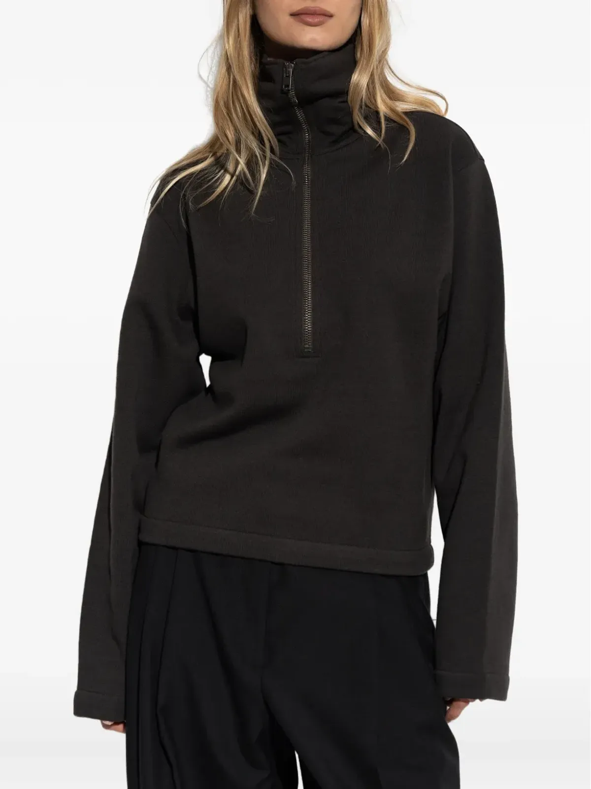 LEMAIRE ハイネックジップアップ スウェットシャツ - 画像3