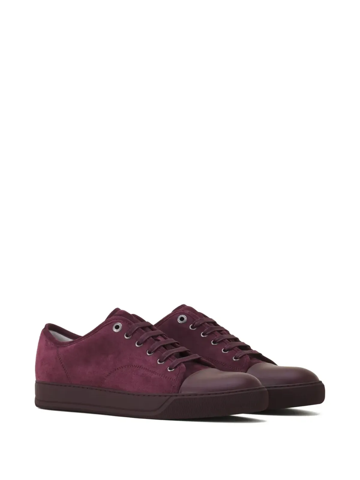 Lanvin スエードレザーのキャップトゥー スニーカー - 画像2