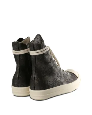 Rick Owens DRKSHDW メタリックエフェクト レースアップスニーカー ブラウン - サムネイル3
