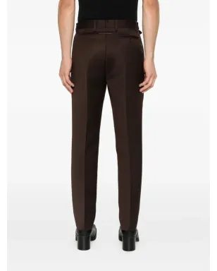 MM6 Maison Margiela ベルト付きコットンパンツ ブラウン - サムネイル4