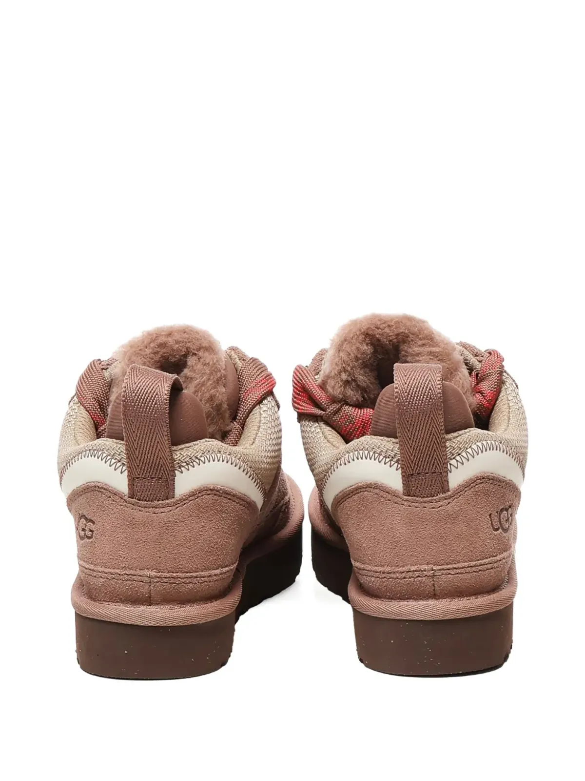 UGG リボンレース レザー スニーカー - ピンク - 画像3