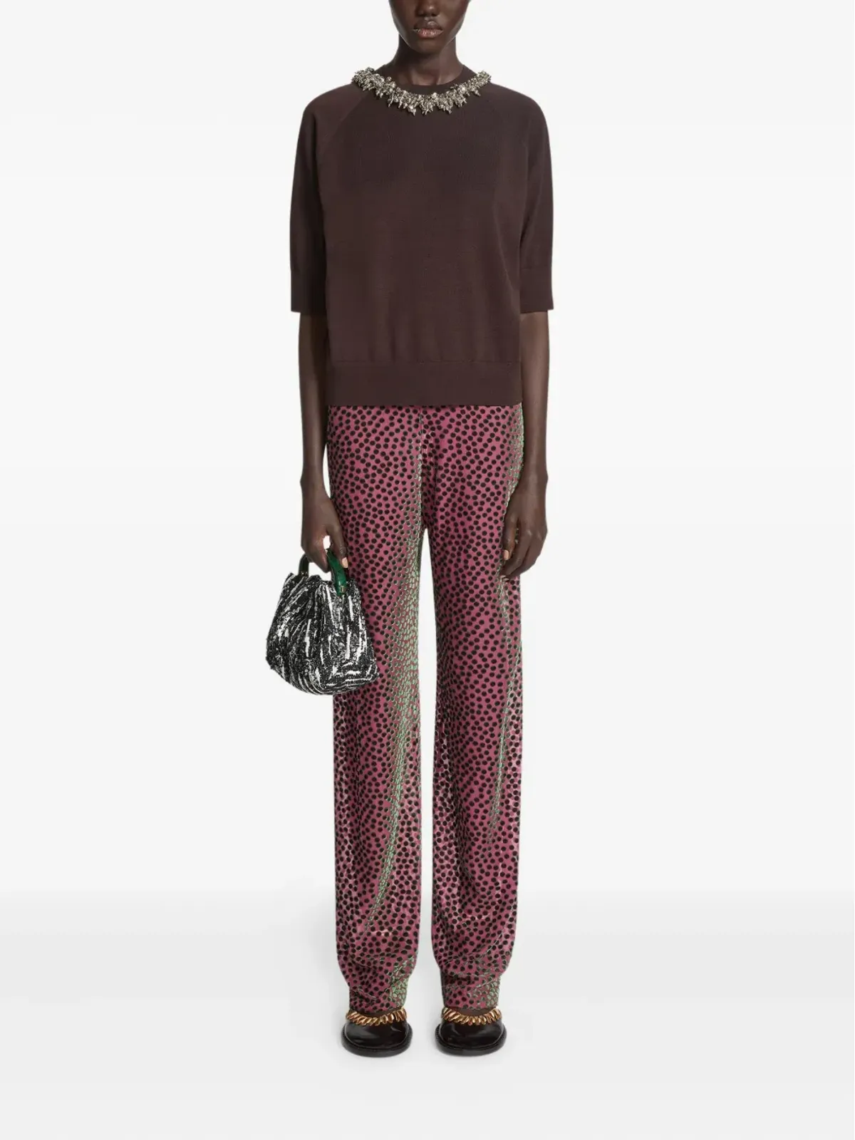 DRIES VAN NOTEN エラスティックウエスト ポルカドットパンツ - 画像2