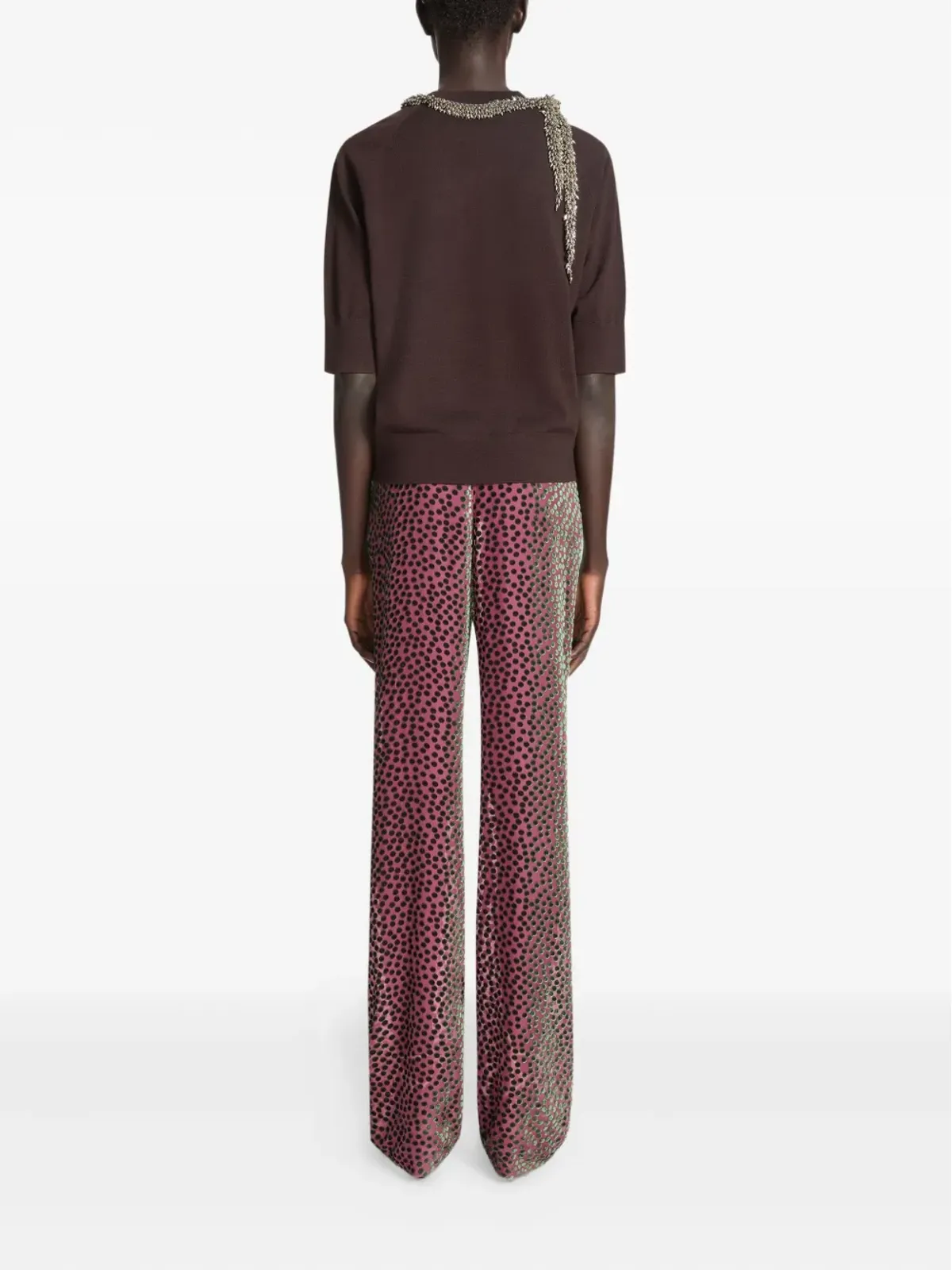 DRIES VAN NOTEN エラスティックウエスト ポルカドットパンツ - 画像4