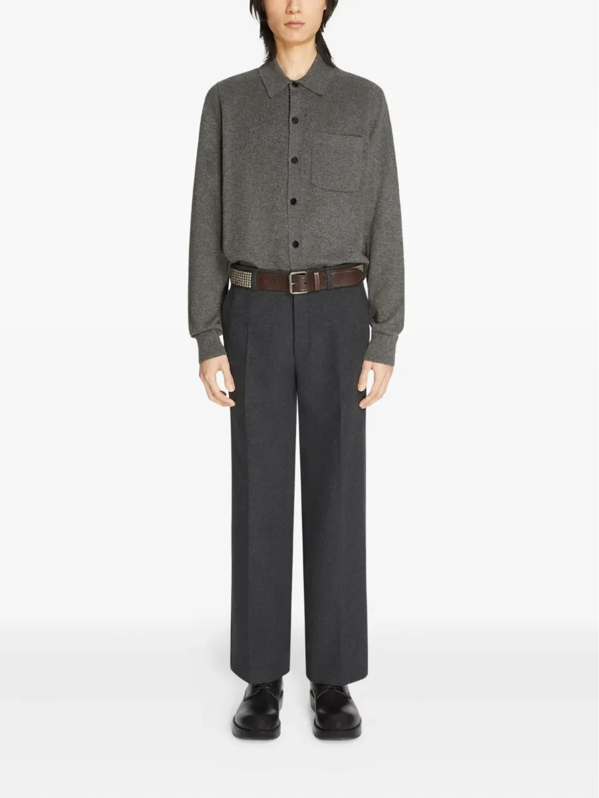 DRIES VAN NOTEN レザー レースアップ ダービーシューズ - 画像4