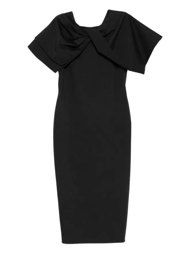 Alberta Ferretti Alberta Ferretti ボウディテールショートスリーブミディドレスの商品画像