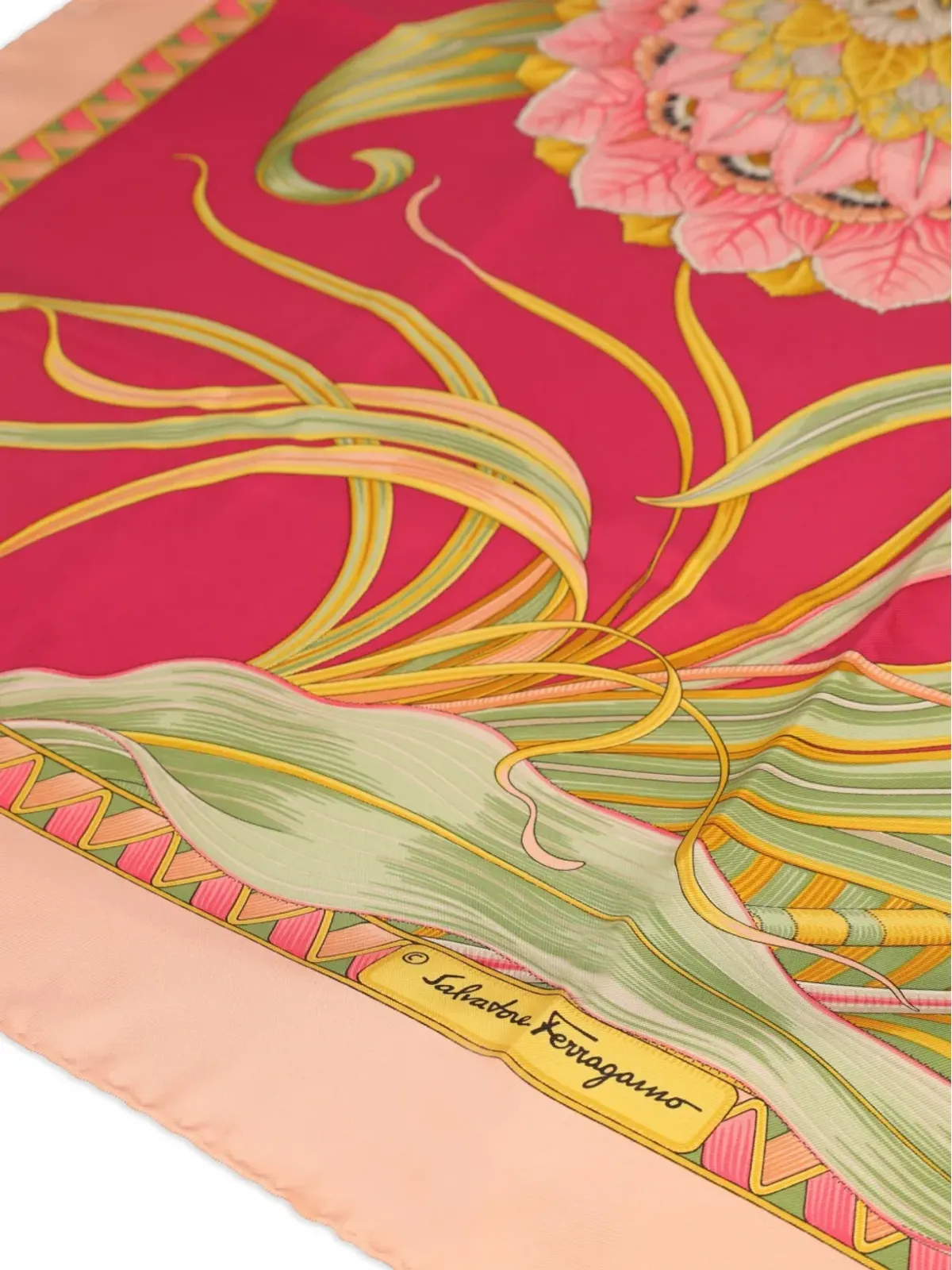 Ferragamo Pre-Owned 花柄プリント シルク スカーフ - 画像2