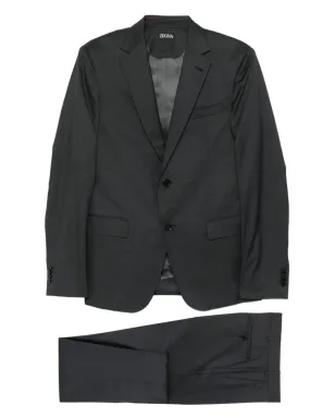 Zegna グレーの三つボタン・スーツ - サムネイル1