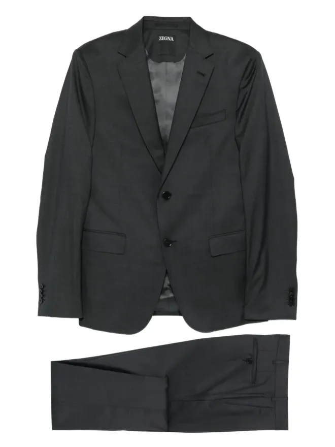 ZEGNA Zegna グレーの三つボタン・スーツの商品画像