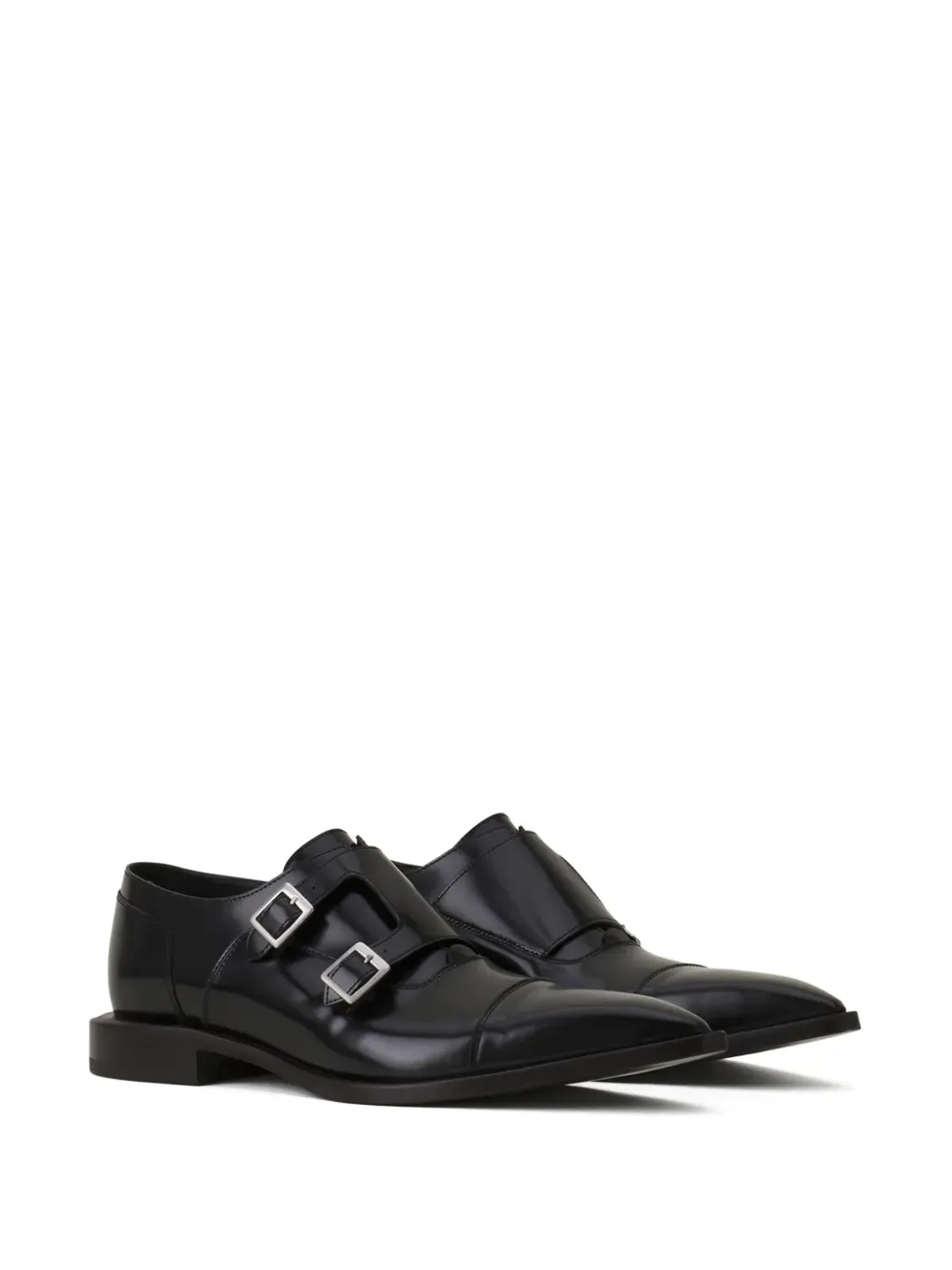 Lanvin ダブルバックル付きポインテッドモンクシューズ - 画像2