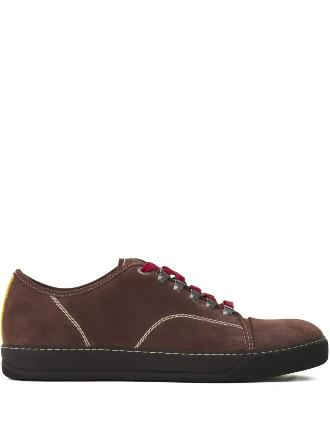 Lanvin Lanvin スエードレザー レースアップスニーカー - ブラウンの商品画像