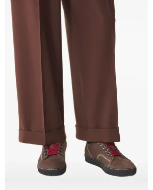Lanvin スエードレザー レースアップスニーカー - ブラウン - サムネイル5