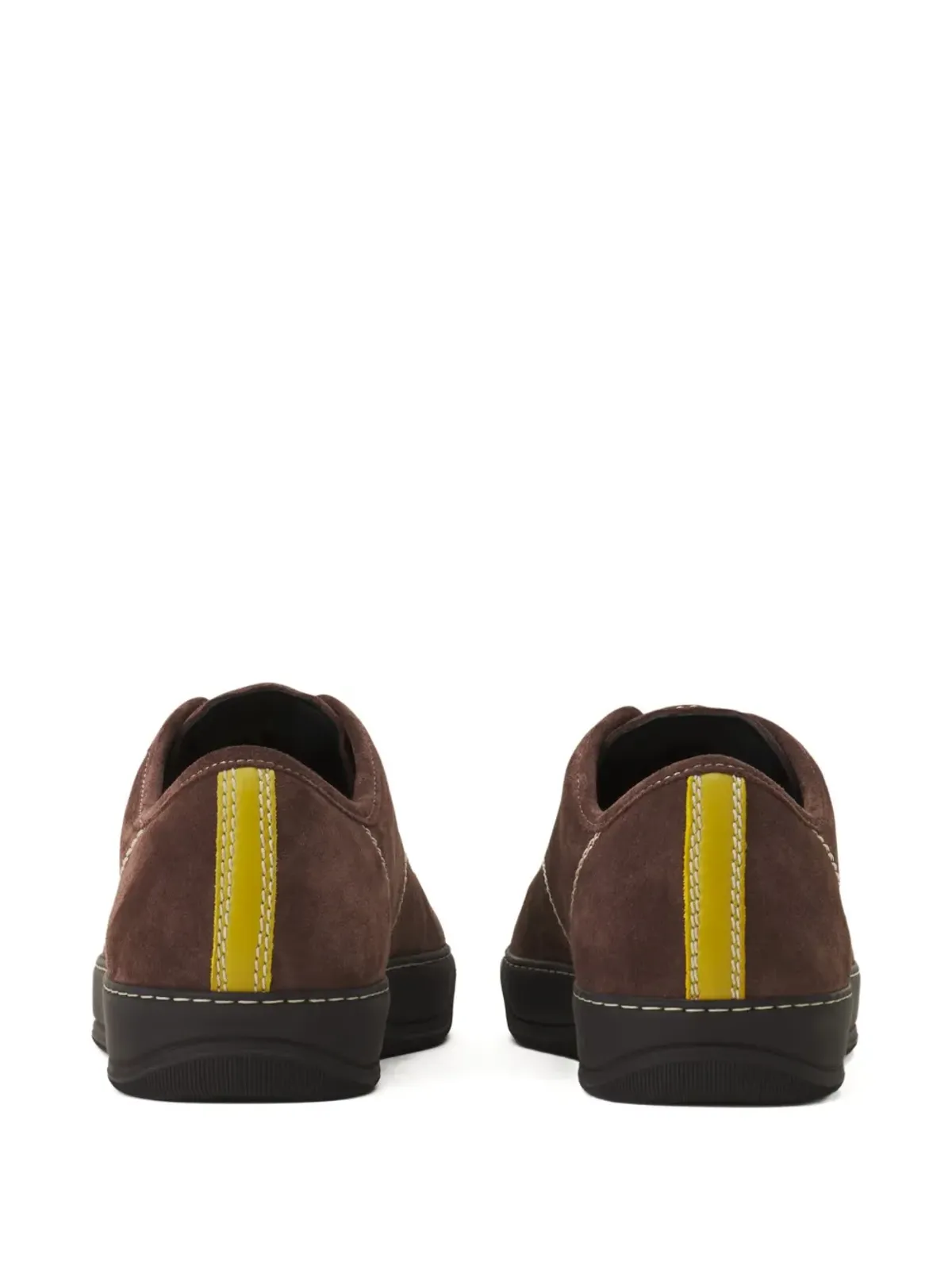 Lanvin スエードレザー レースアップスニーカー - ブラウン - 画像3