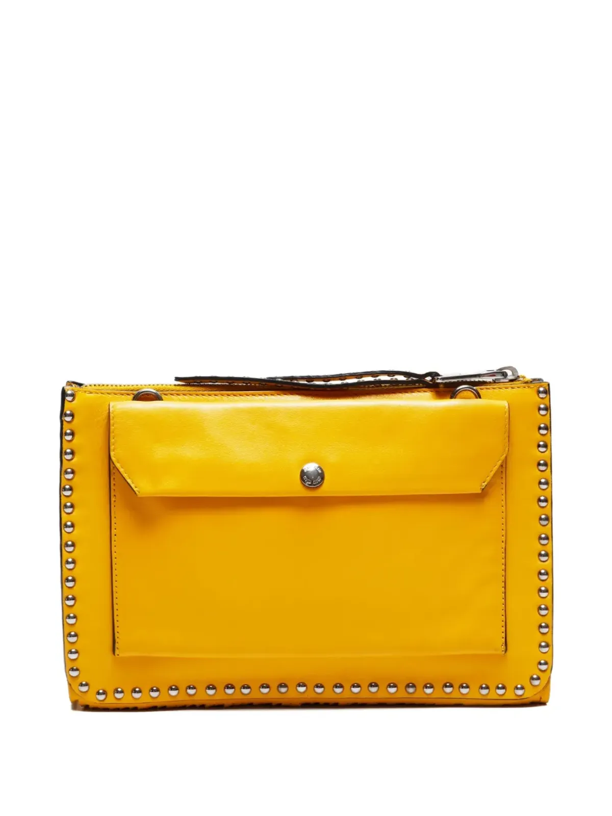 Miu Miu Pre-Owned フリンジ付きショルダーバッグ - イエロー - 画像5
