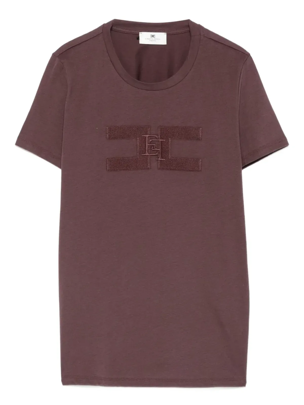Elisabetta Franchi 刺繍ロゴ入りTシャツ - 画像1