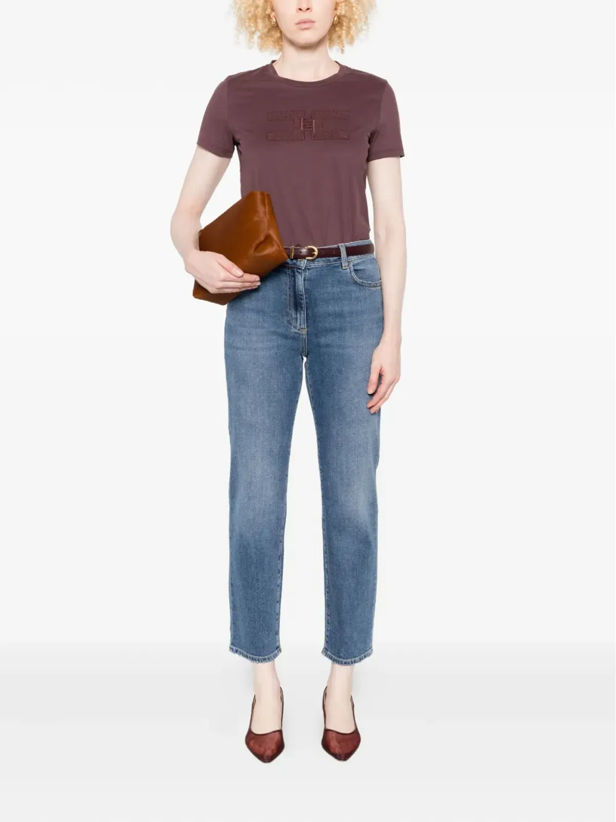 Elisabetta Franchi 刺繍ロゴ入りTシャツ - 画像2