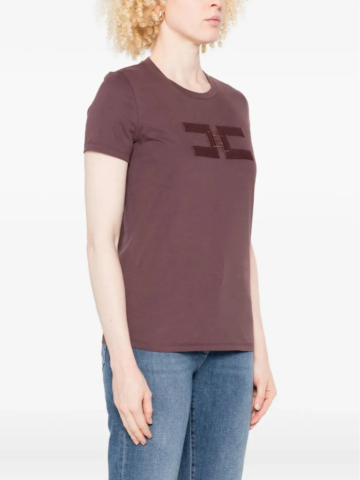 Elisabetta Franchi 刺繍ロゴ入りTシャツ - 画像3