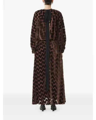 Lanvin チェボン柄マキシドレス - ブラウン - サムネイル4