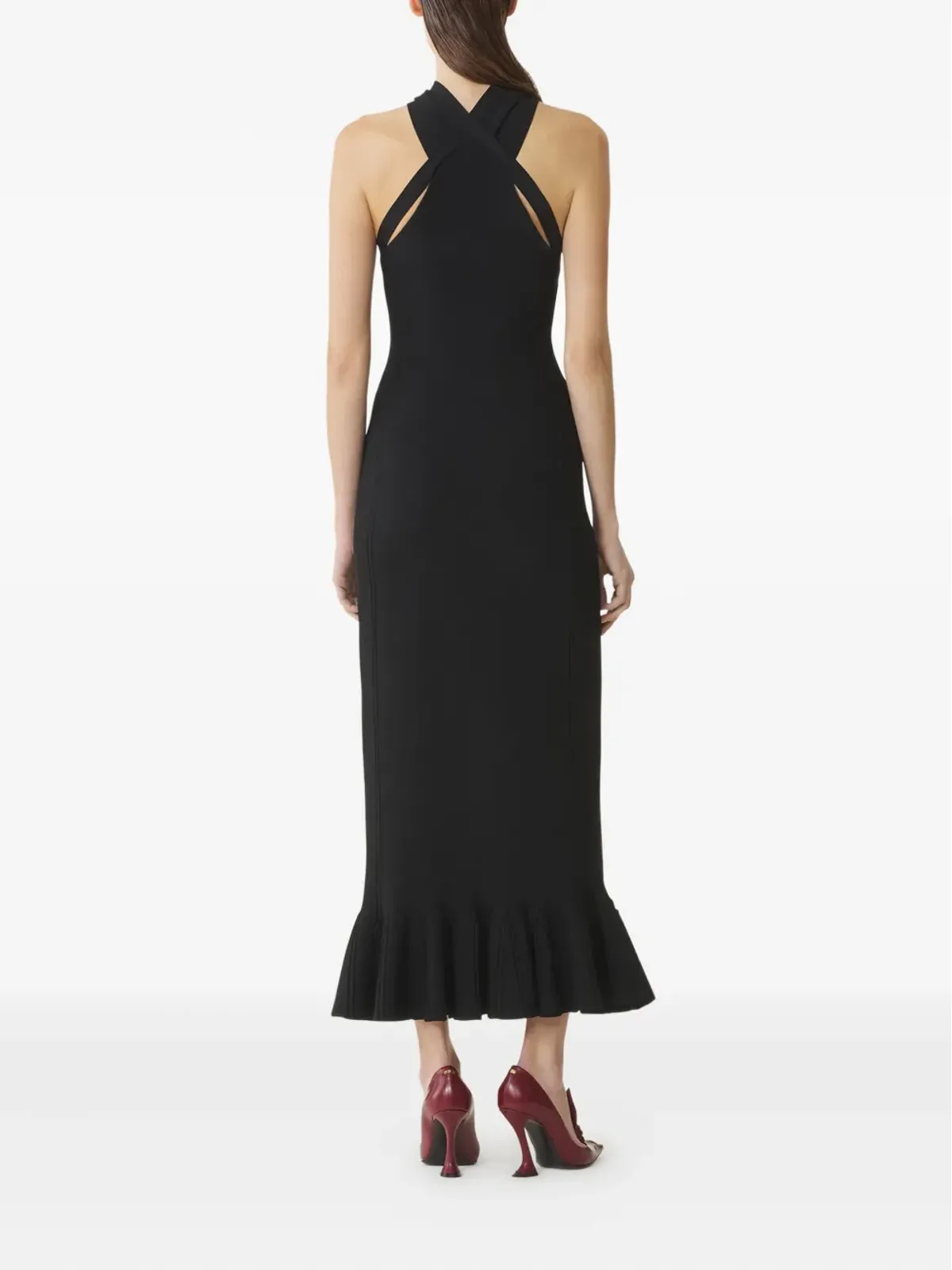 Lanvin ホルターネック ミディドレス - ブラック - 画像4