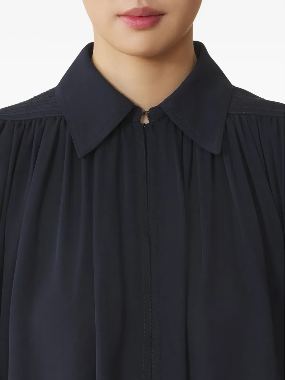 Lanvin プリーツパネル半袖トップス - Black - 画像5