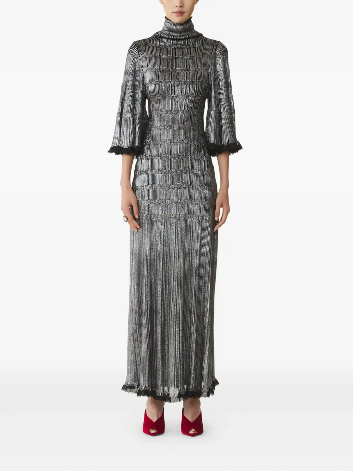 Lanvin high-neck maxi dress - Black - 画像2