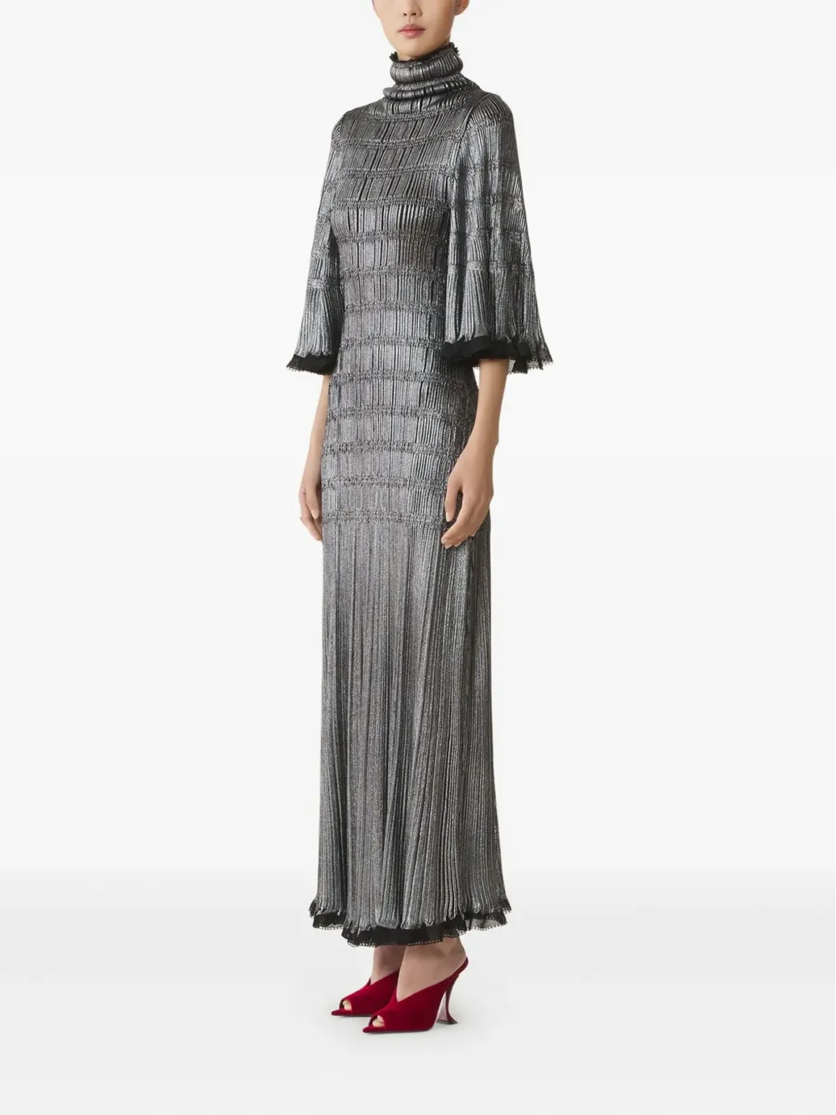 Lanvin high-neck maxi dress - Black - 画像3