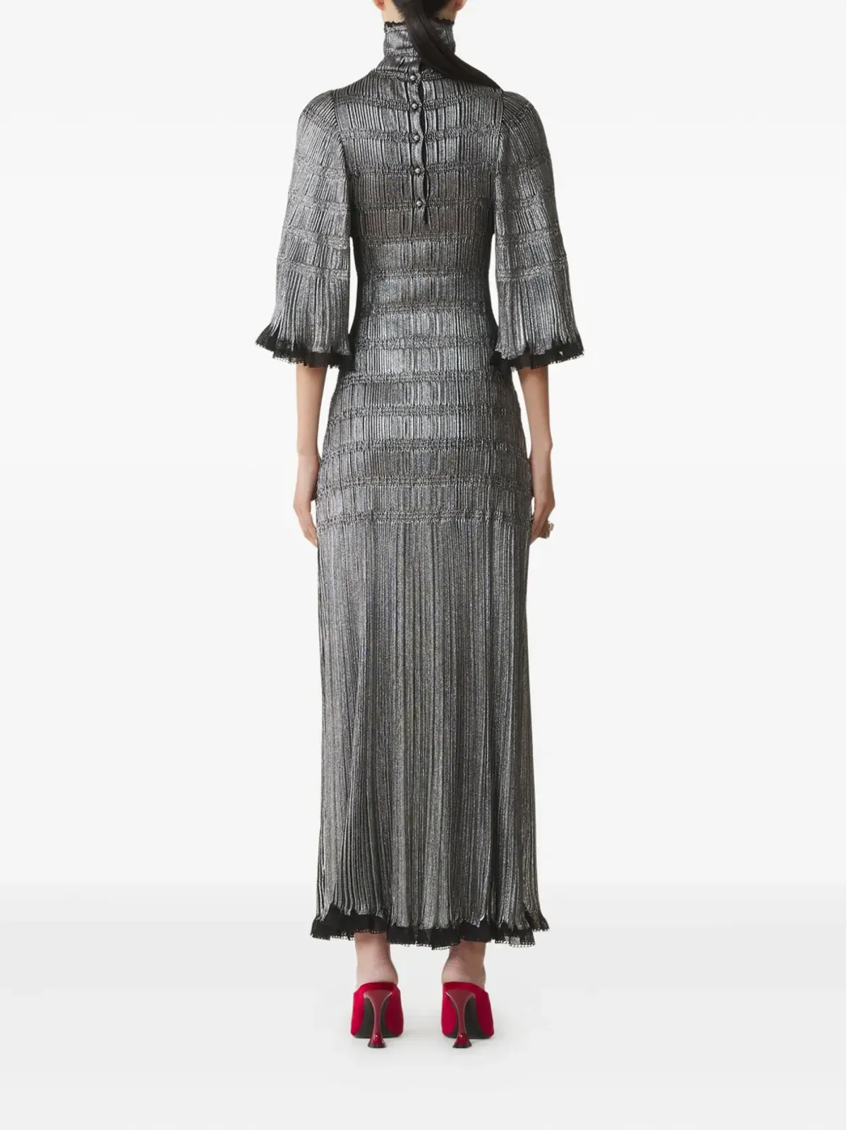 Lanvin high-neck maxi dress - Black - 画像4