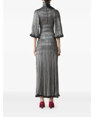 Lanvin high-neck maxi dress - Black - サムネイル4