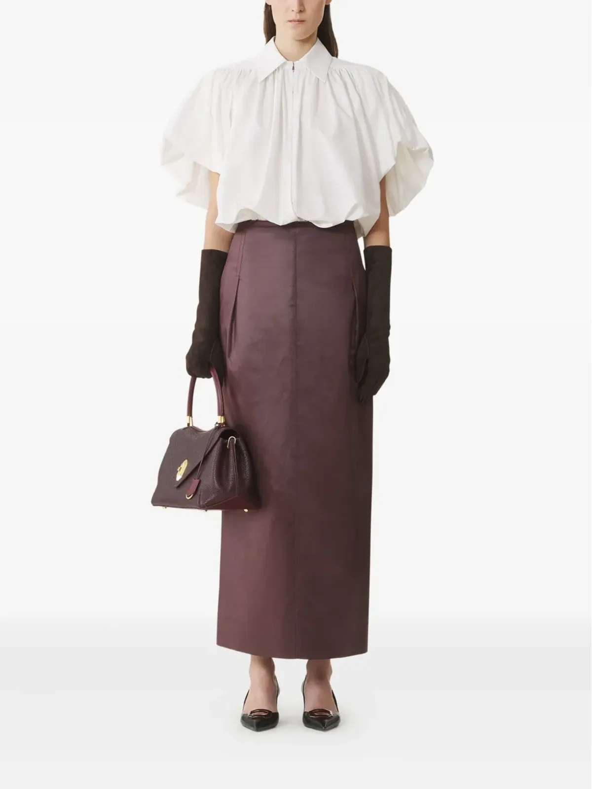 Lanvin パフスリーブコットンブラウス - 画像2