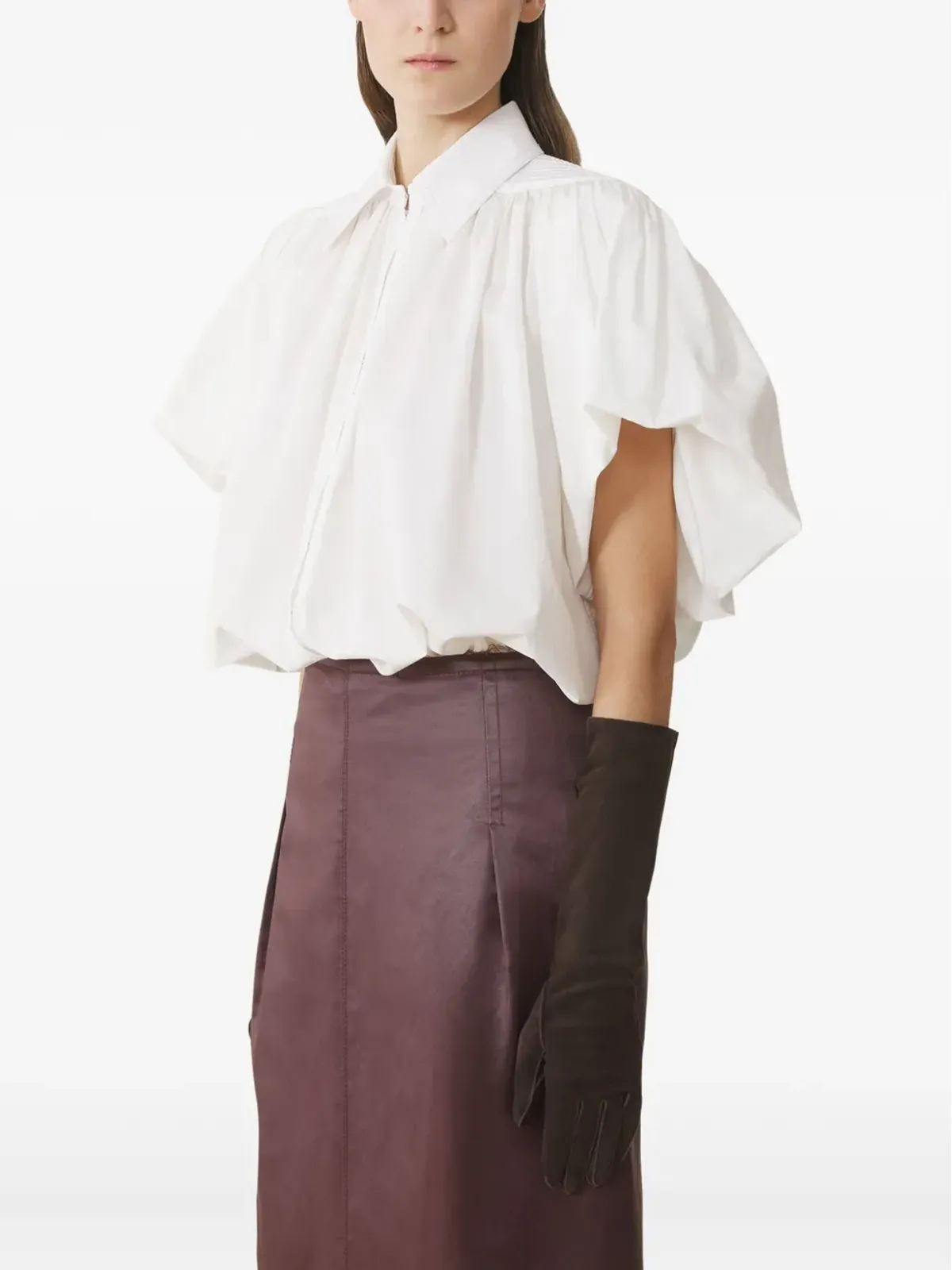 Lanvin パフスリーブコットンブラウス - 画像3