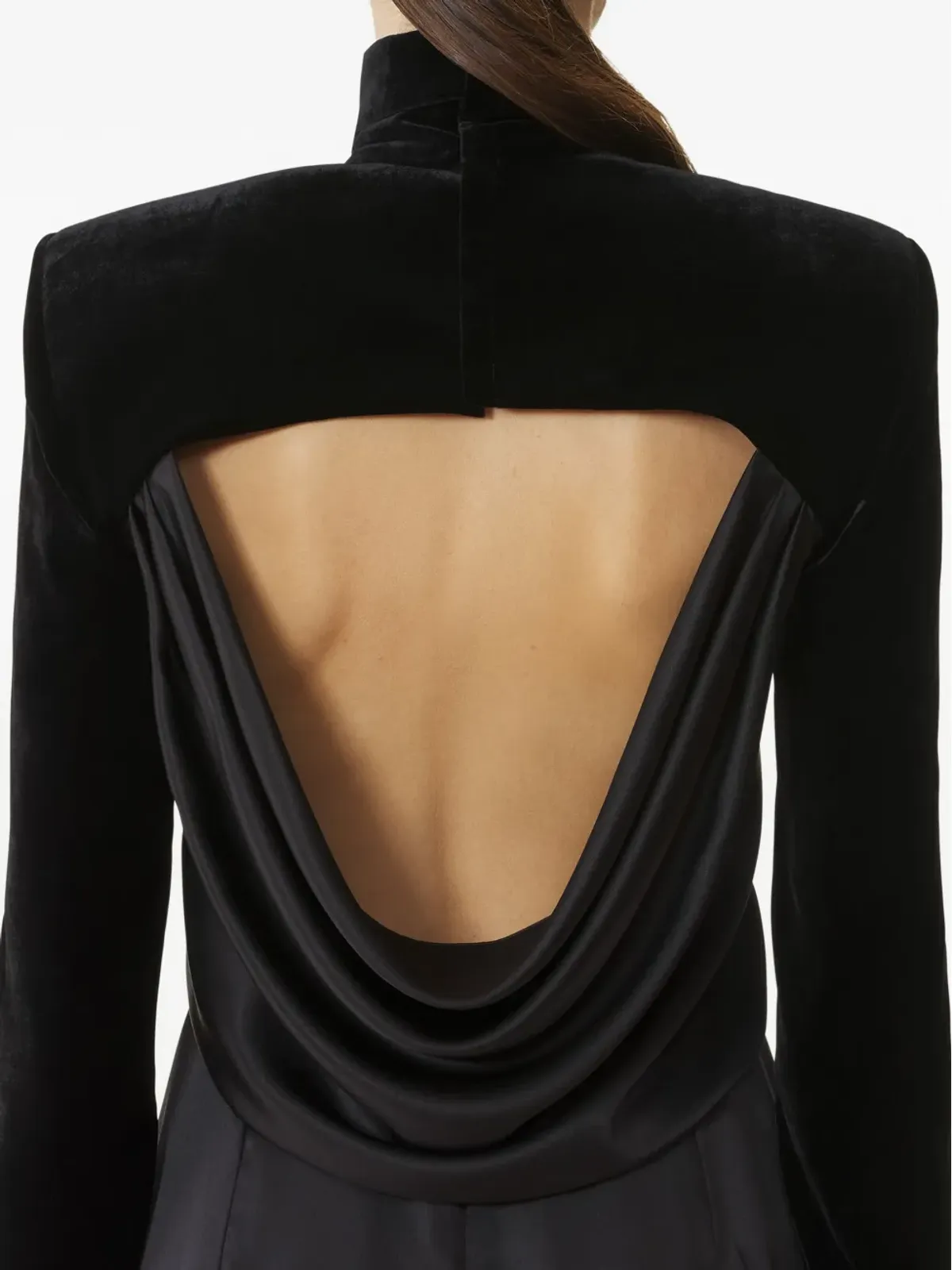 Lanvin ベルベット ハイネック ミディドレス - 画像5
