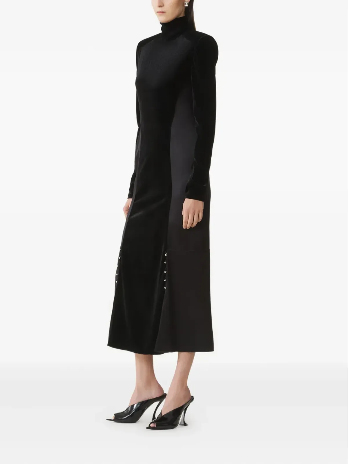 Lanvin ベルベット ハイネック ミディドレス - 画像3