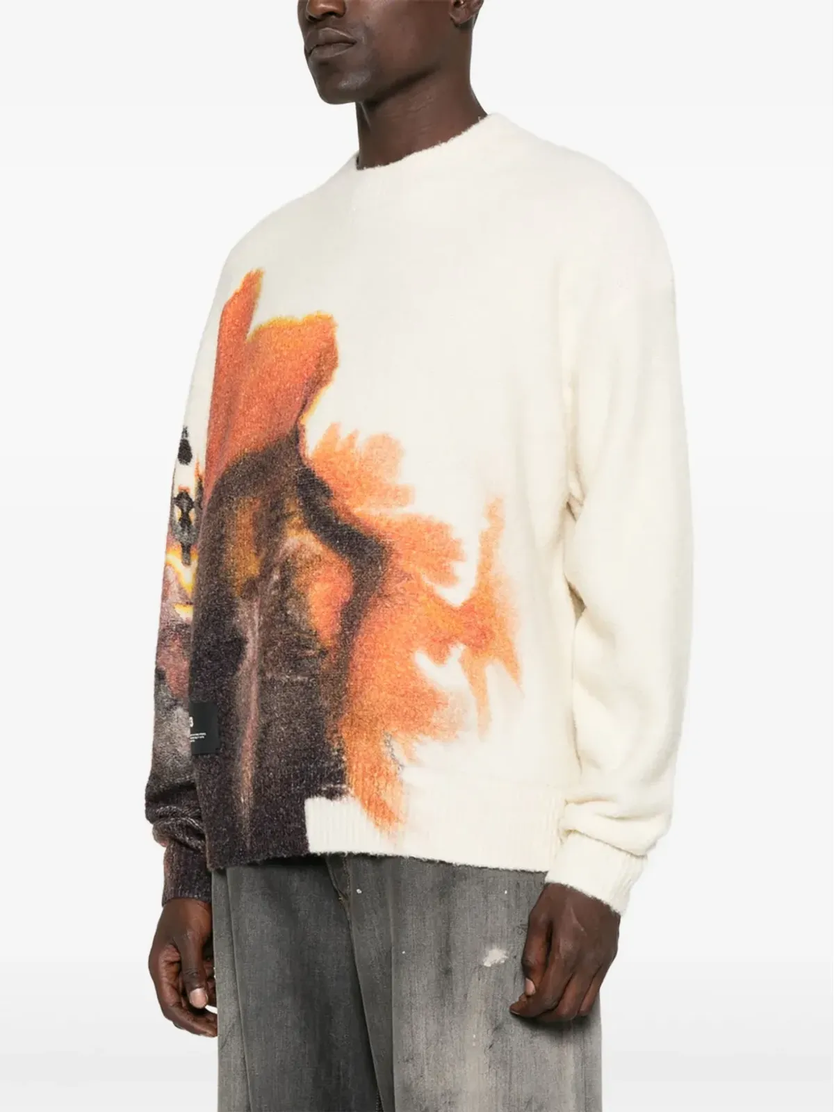 Y-3 グラフィックプリント クルーネック セーター - 画像3
